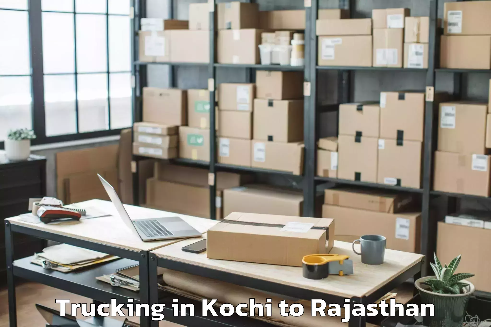 Book Kochi to Bikaner Trucking Online